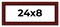 Panoramic Weathered Red Picture Frame - UV Acrylic, Foam Board Backing, Hanging Hardware